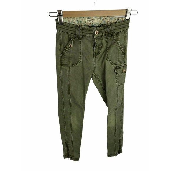 Abercrombie Fitch Kids Green Military Cargo Pants